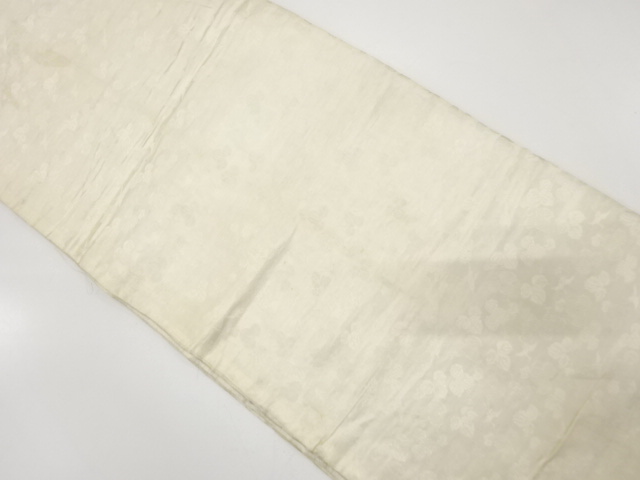 アンティーク　鶴に蔦の葉模様織り出し　花嫁衣裳丸帯（材料）